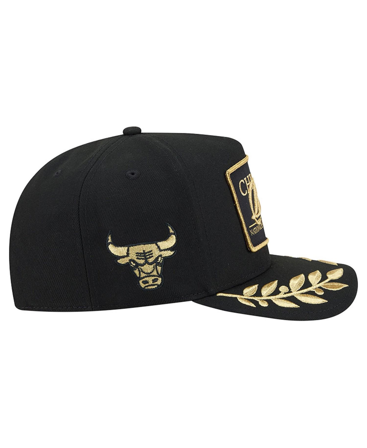 Men's Black Chicago Bulls Golden 9FIFTY Snapback Hat