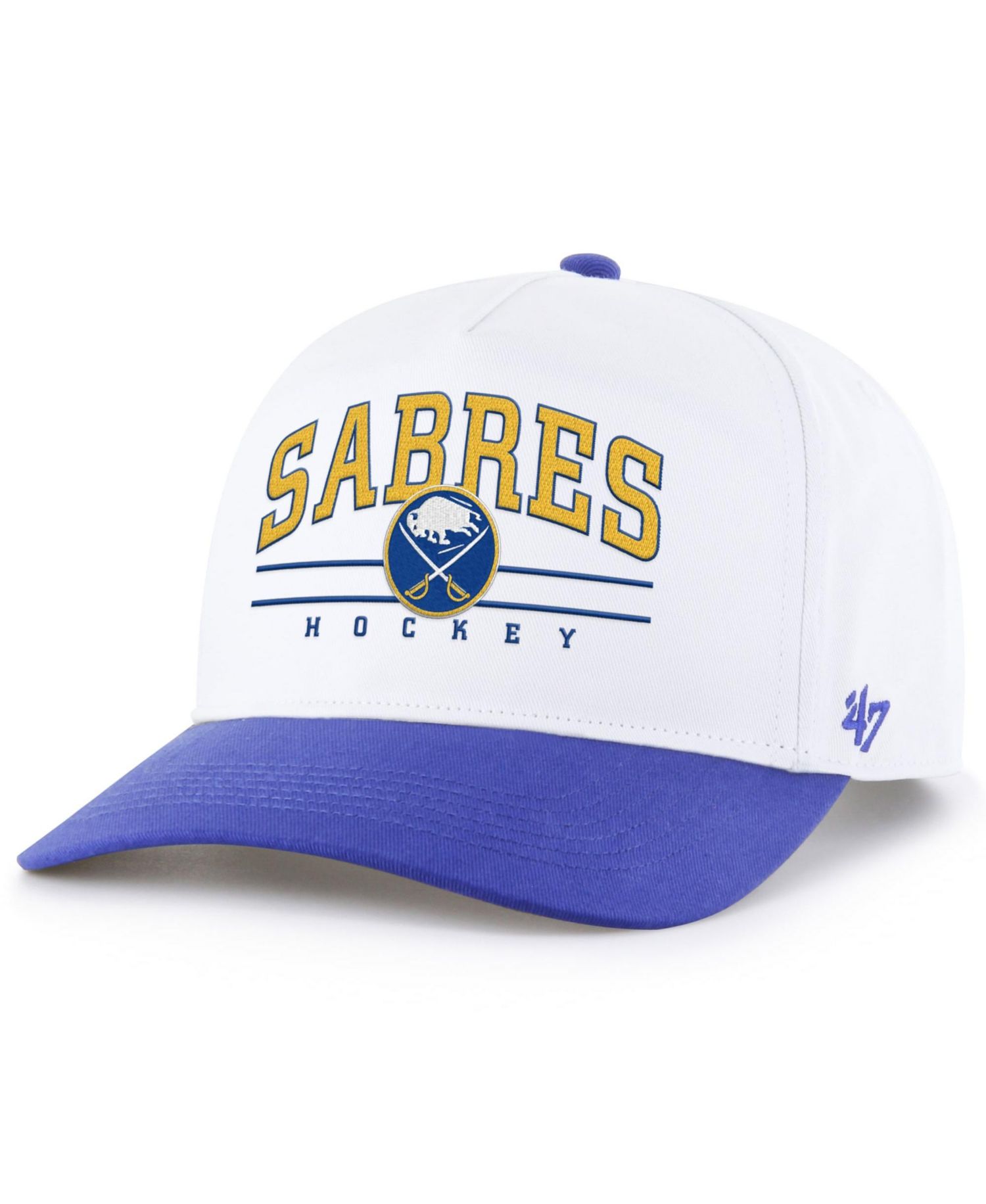 Men's '47 White/Royal Buffalo Sabres Roscoe Two-Tone Hitch Adjustable Hat
