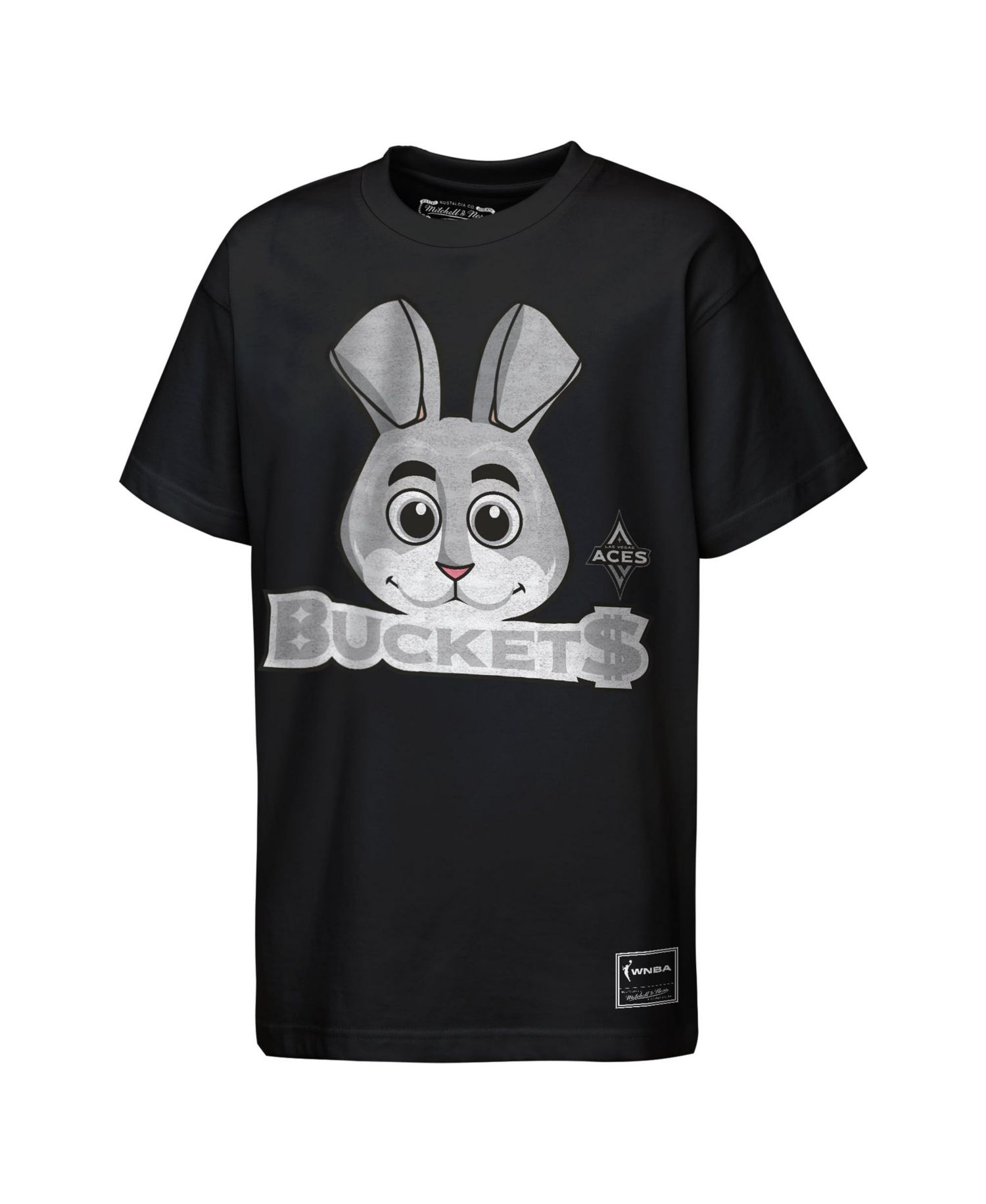 Big Boys and Girls Black Las Vegas Aces Mascot Big Face Heavyweight T-Shirt