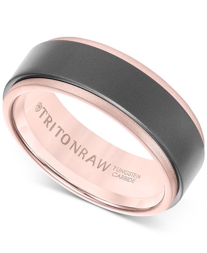 Triton - Men's Band in Tungsten and 18k White, Yellow or Rose Gold