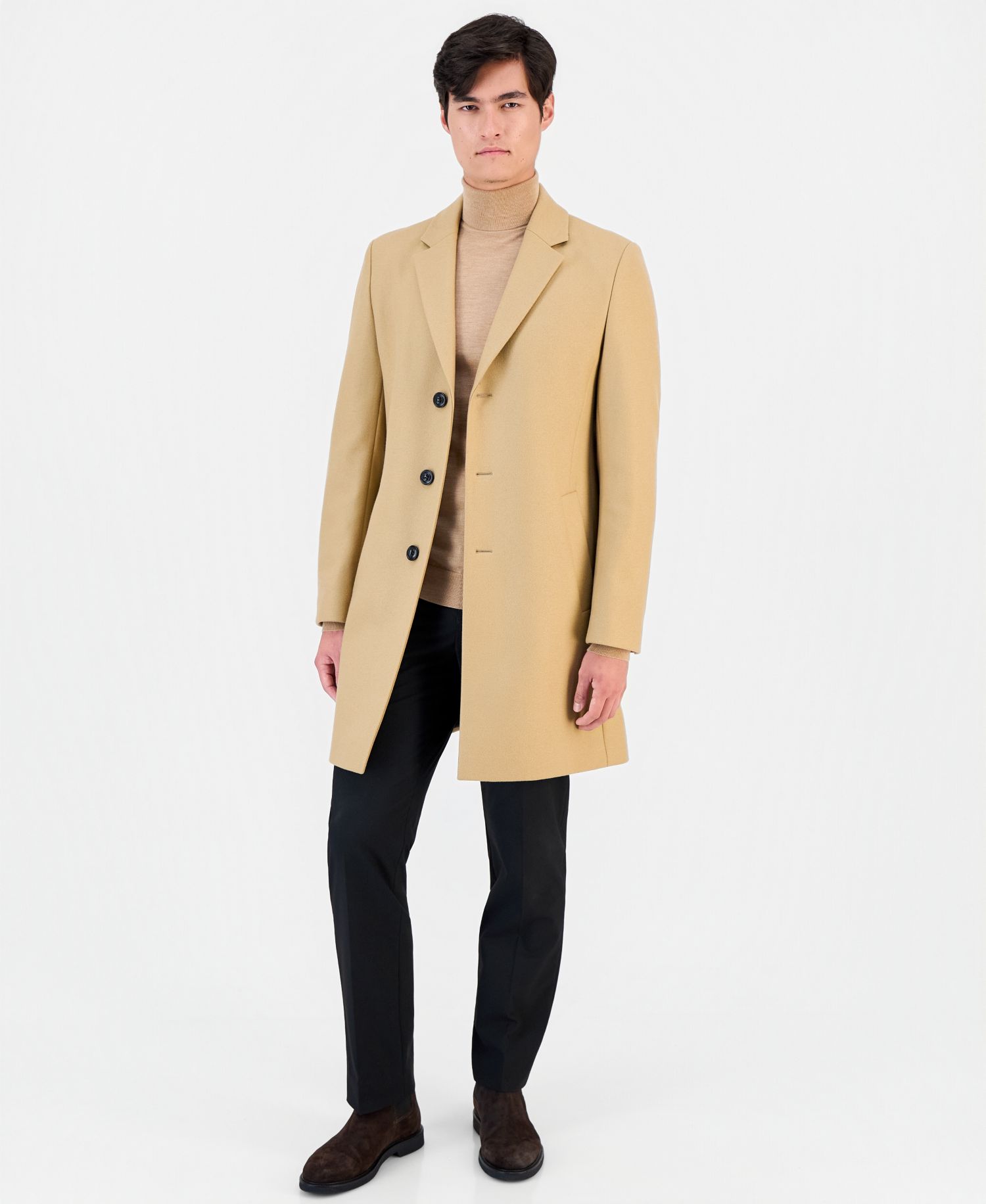 Men's Regular-Fit Cashmere Overcoat
