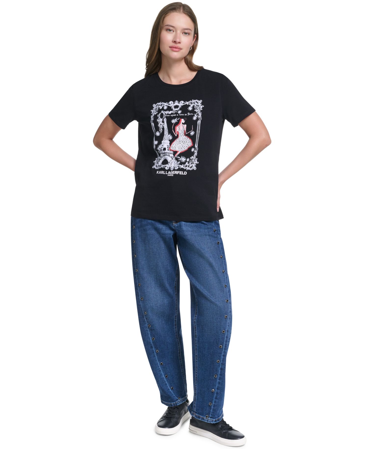 Women's Fashion Girl Graphic Logo T-Shirt