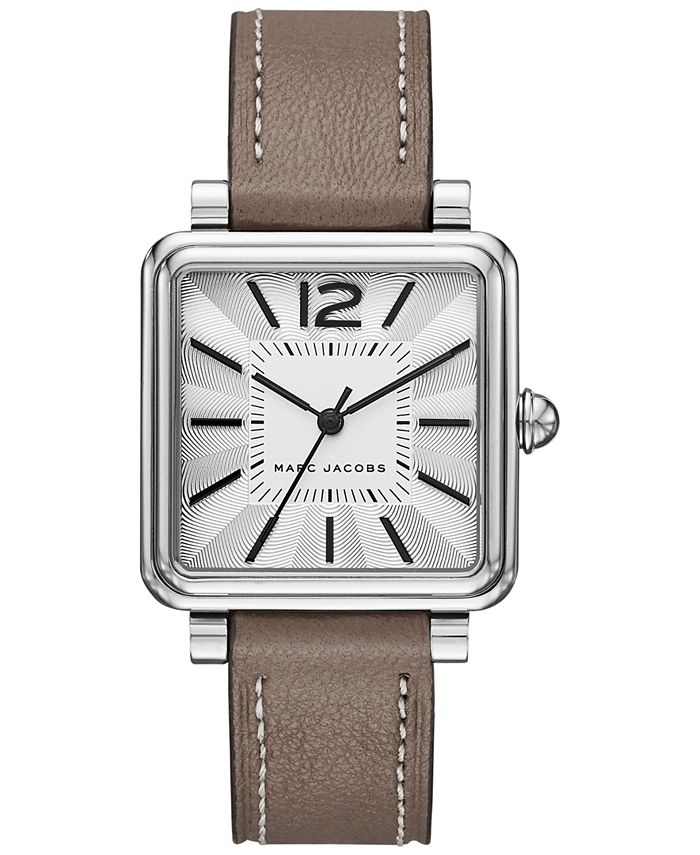 Marc Jacobs Women s Vic Cement Leather Strap Watch 30mm MJ1518