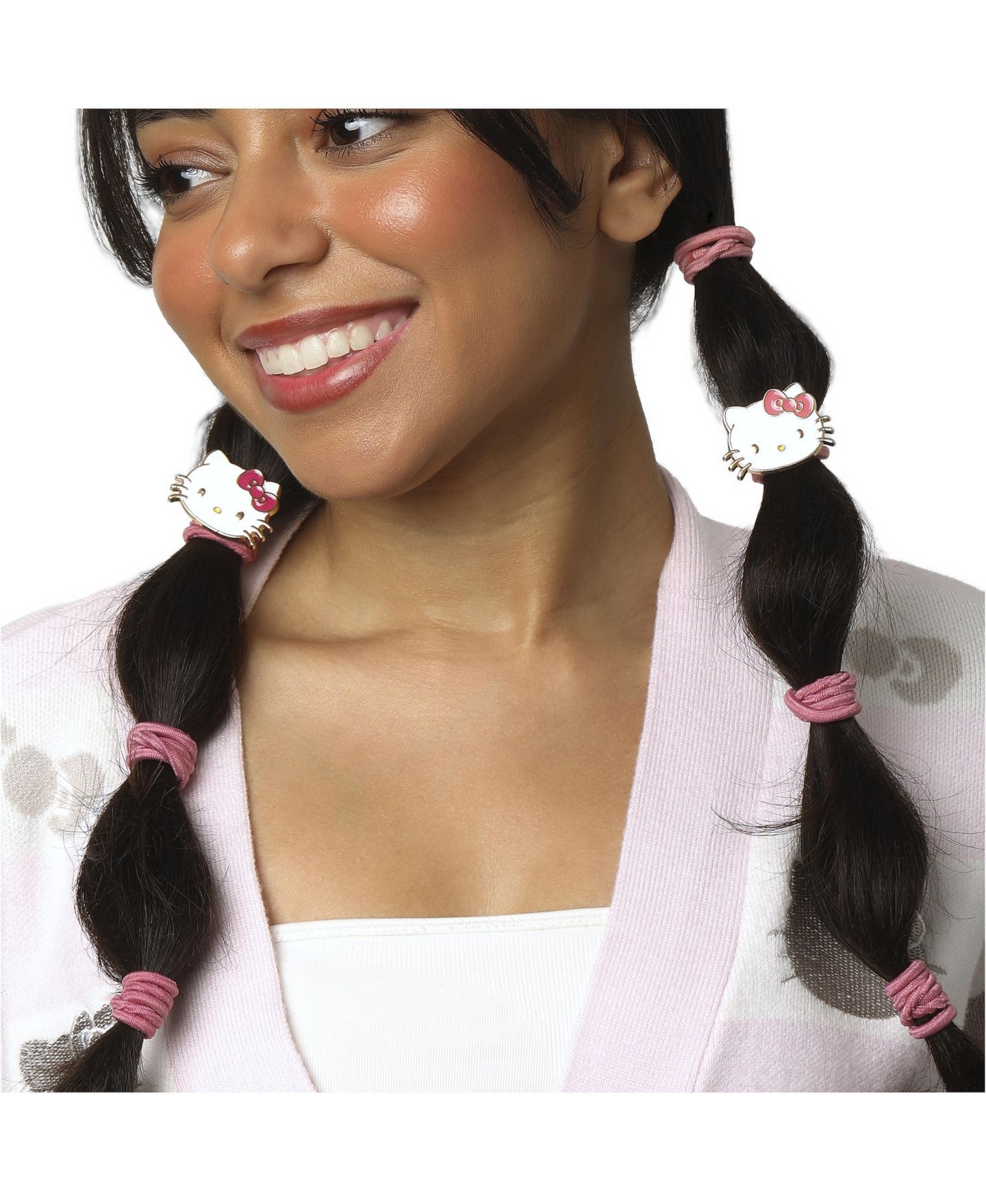 Аксессуары для волос Hello Kitty Metal Pendant Hair Ties, 15-Piece Set для девочек, цвет: Розовый — фото 6