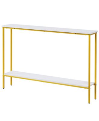 44 Inch Console Table with Shelf with Dual Anti Tipping