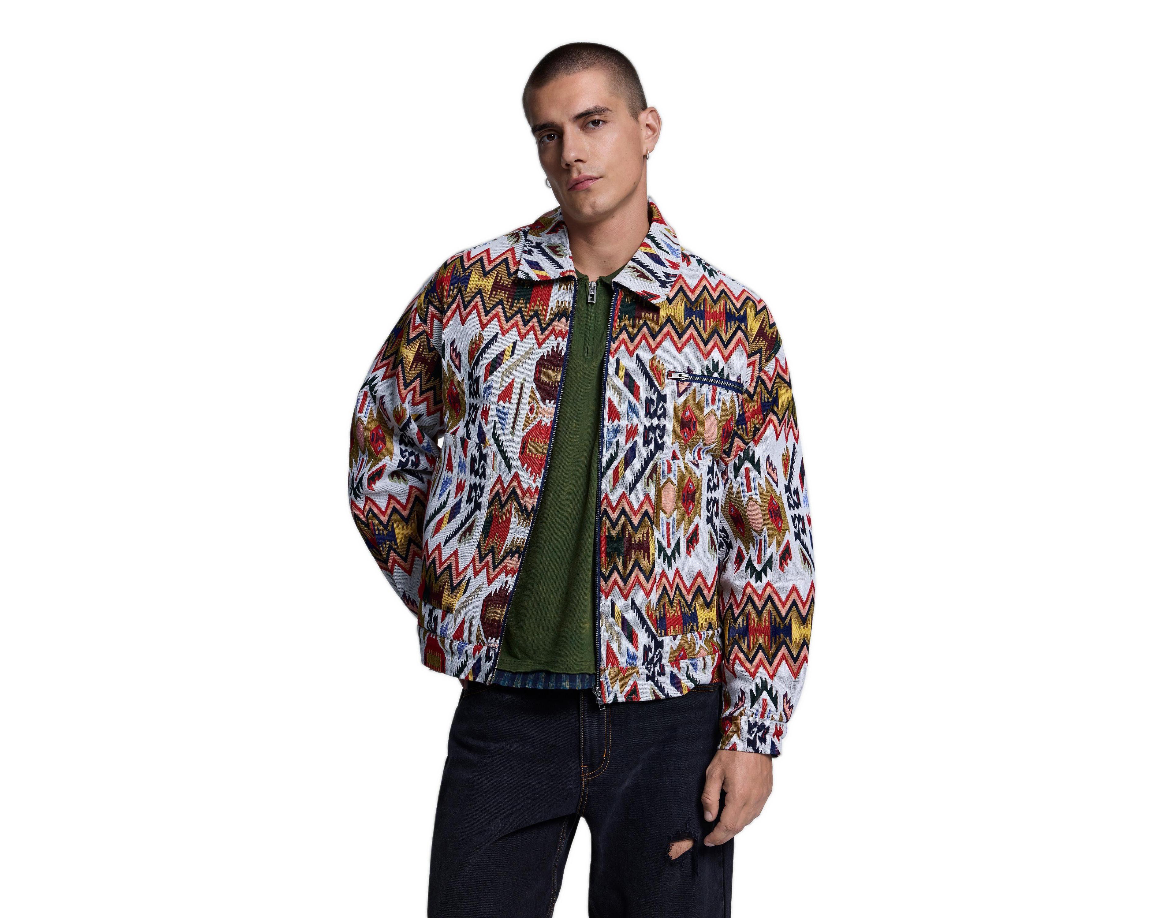 Desigual Men's Patchwork print jacket