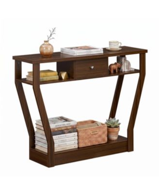 Console Hall Table with Storage Drawer and Shelf