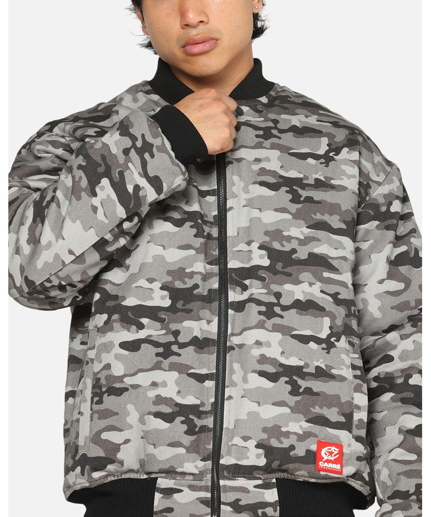 Men's Camo Bomber Lined Jacket