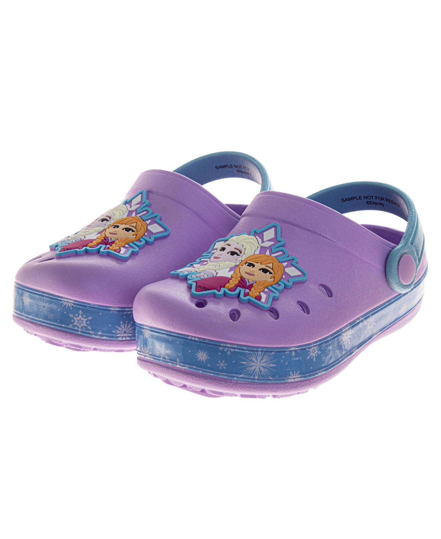 Сабо Disney Frozen Elsa and Anna Shimmering Snowflake Clogs для девочек-малышей, цвет: Лавандовый — фото 8