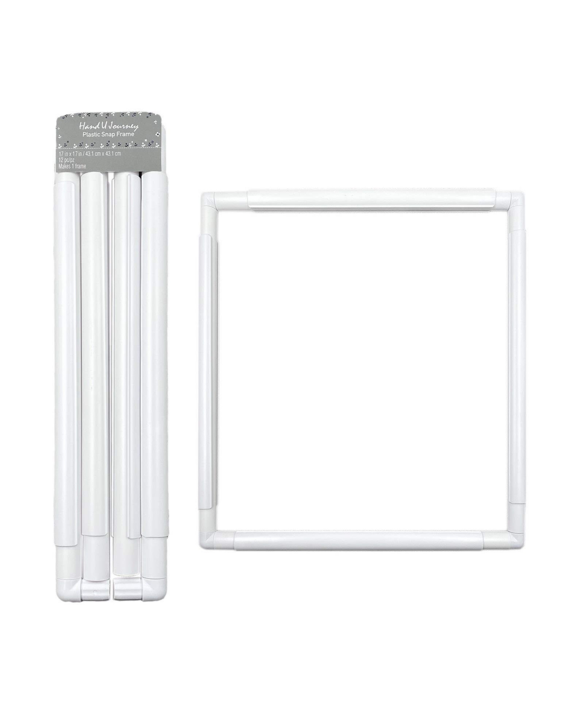 Aeelike 17 Inch Universal Clip Frame Square Plastic For Embroidery Cross Stitch Crafts
