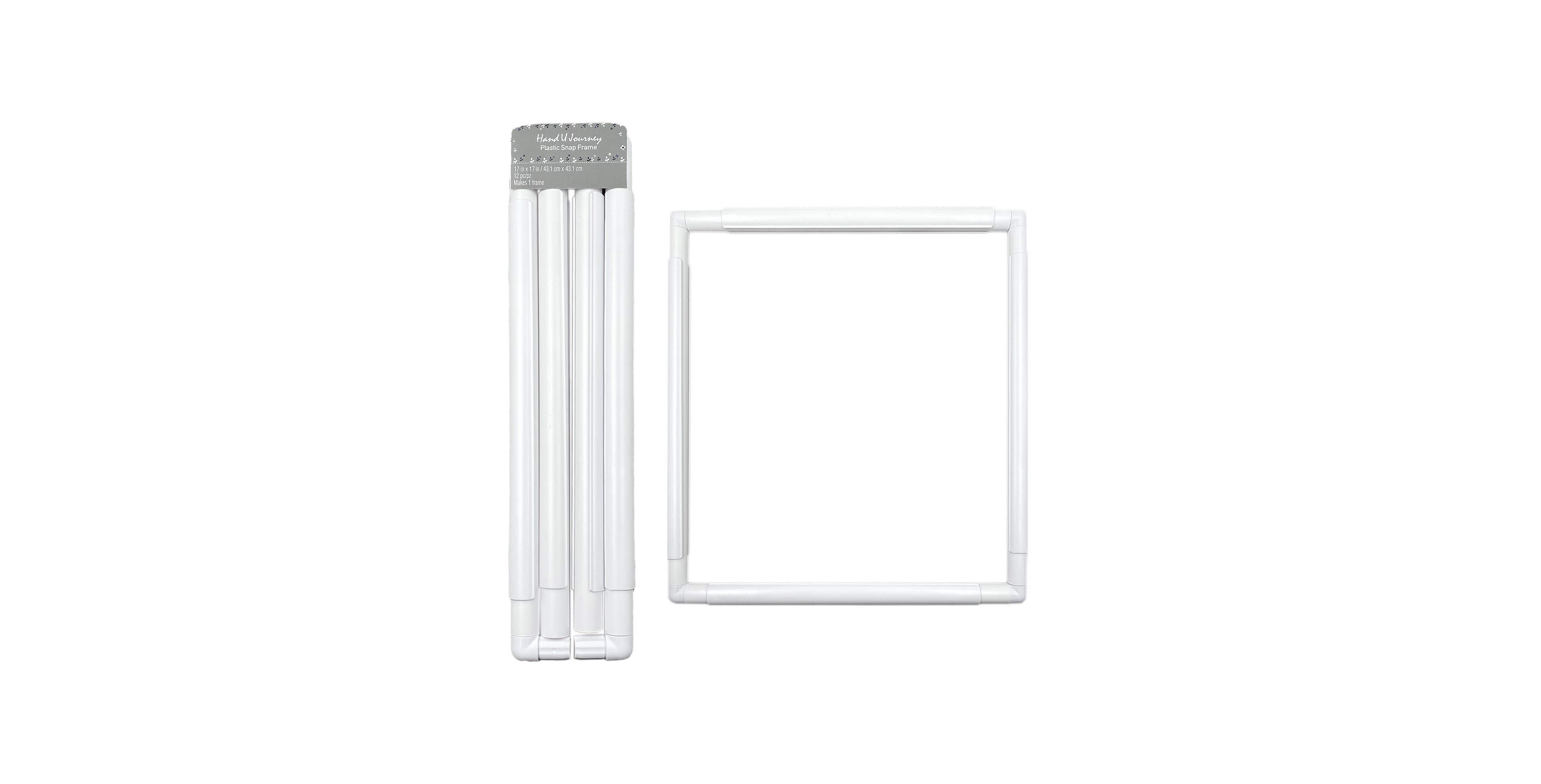 Aeelike 17 Inch Universal Clip Frame Square Plastic For Embroidery Cross Stitch Crafts