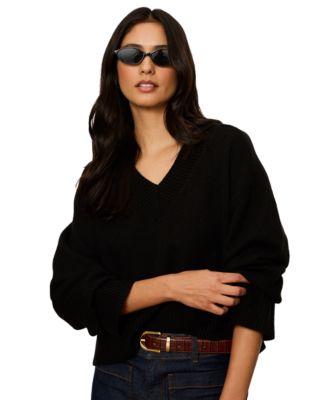 Women's Vanna Long-Sleeve Loose-Fit Cotton-Blend Sweater