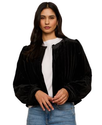 Women's Pepper Velvet Cropped Puff-Sleeve Jacket