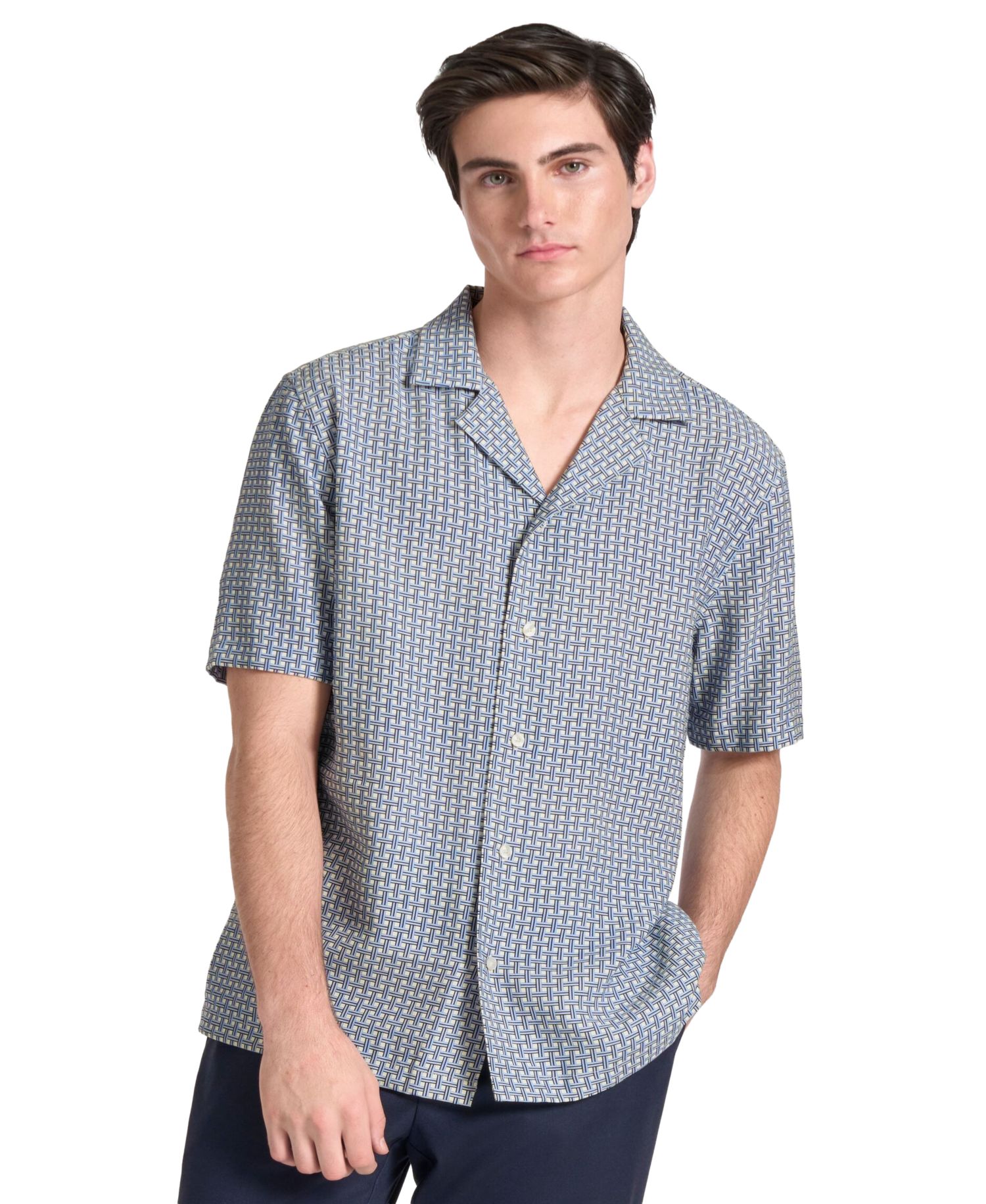 Men's Warwick Short-Sleeve Camp Button-Up Shirt