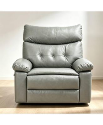 Swivel Recliner Chair Leather Manual Recliner Sofa Chair with Heat and Massage