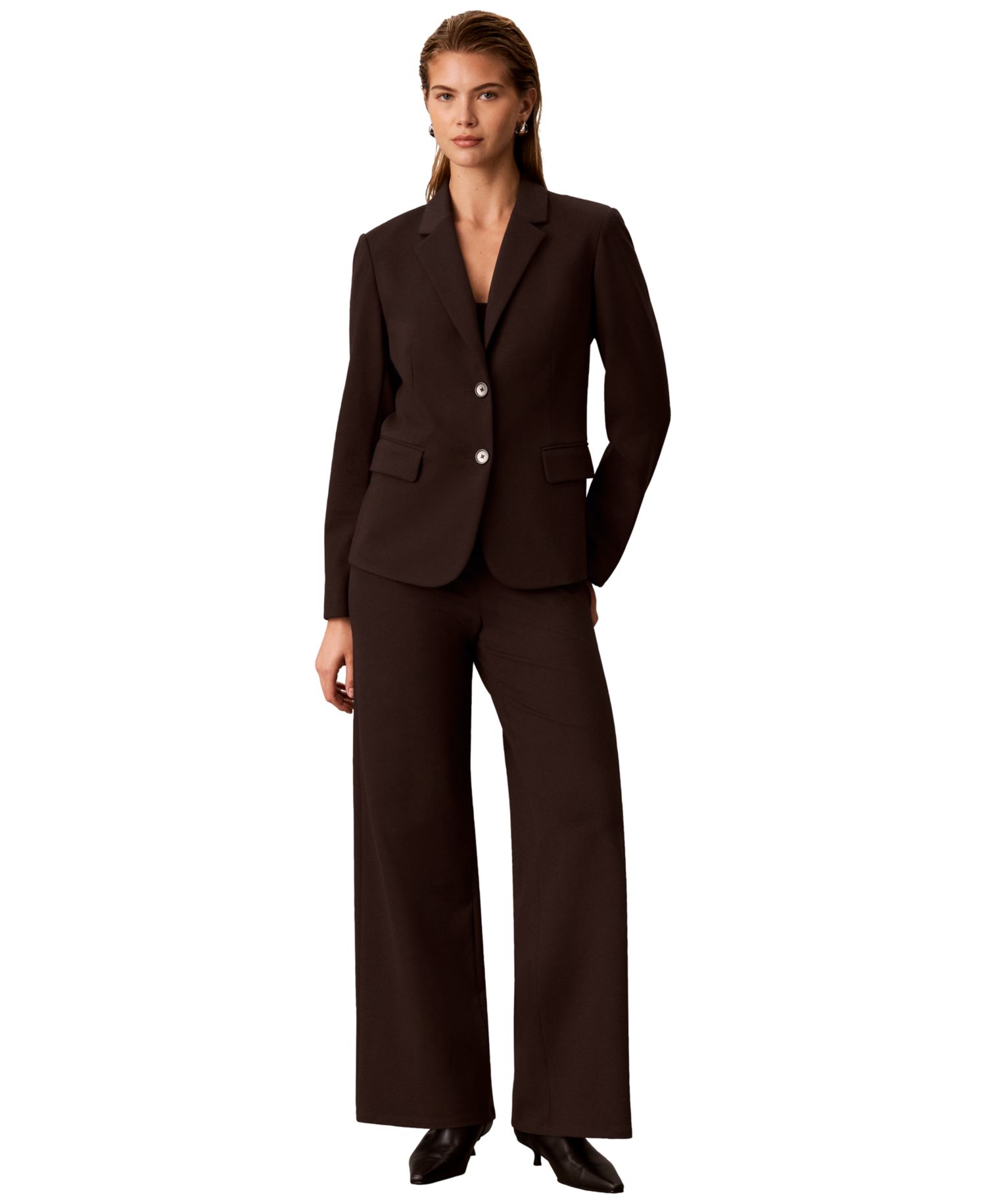 Petite Hollywood Waist High-Waisted Wide-Leg Pull-On Pants