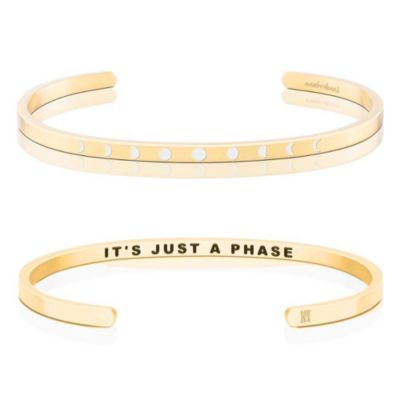 Gold-Tone It's Just A Phase Cuff Bracelet