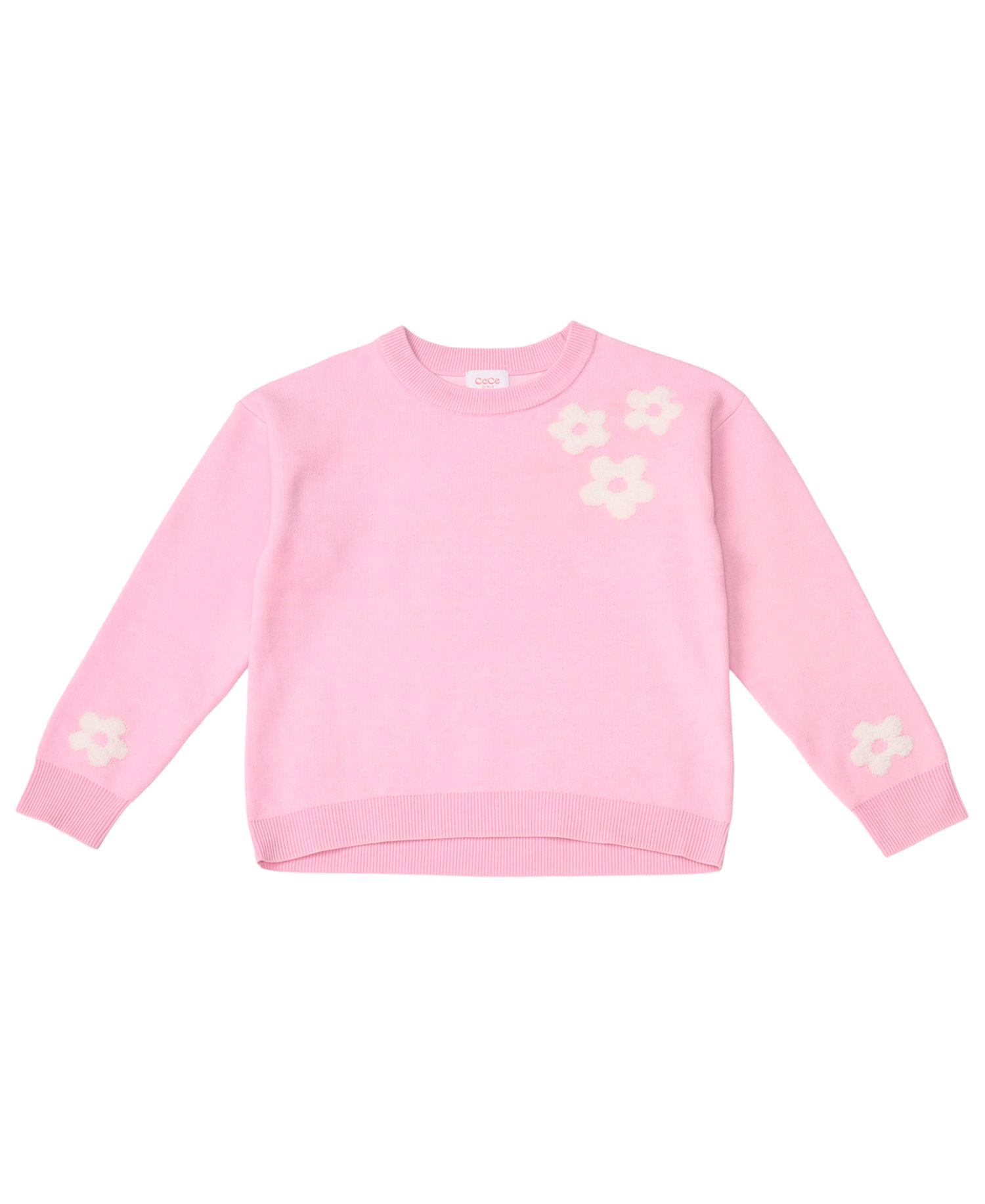 Girls' 7-16 Long-Sleeve Daisy Sweater