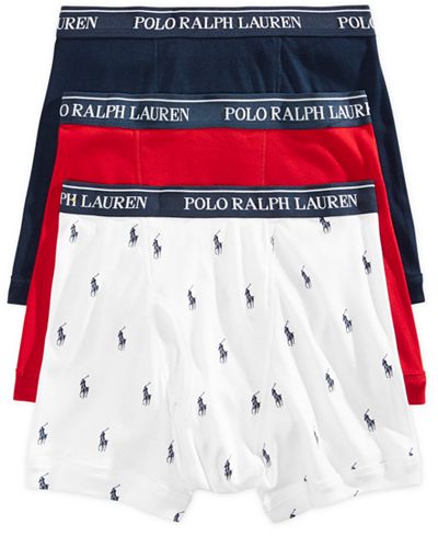 Polo Ralph Lauren Men's Underwear, Boxer Briefs 3 Pack - Underwear ...