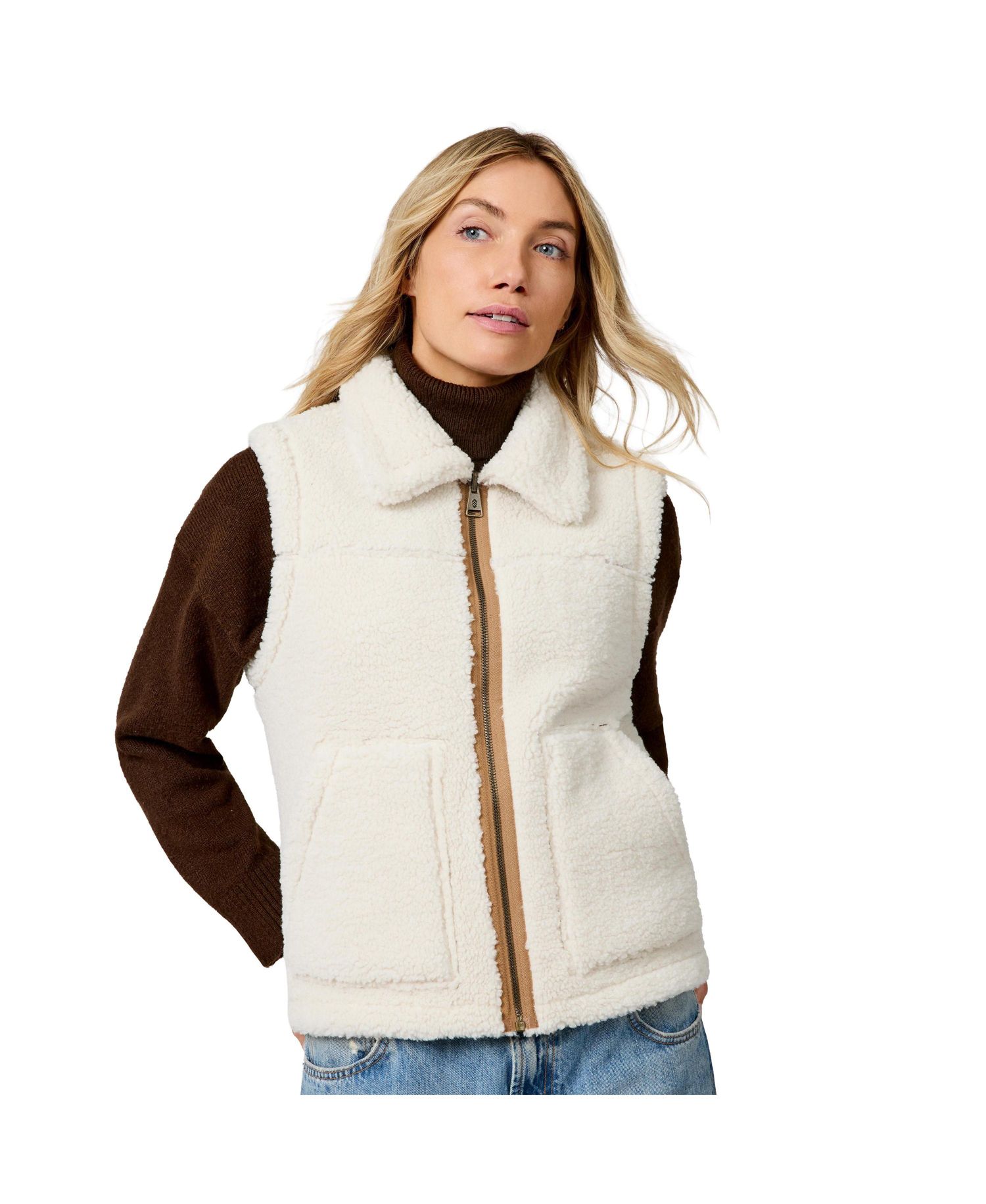 Women's Faux-Suede Shearling Reversible Vest