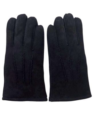 Men's Touchscreen Suede Shearling-Lined Gloves