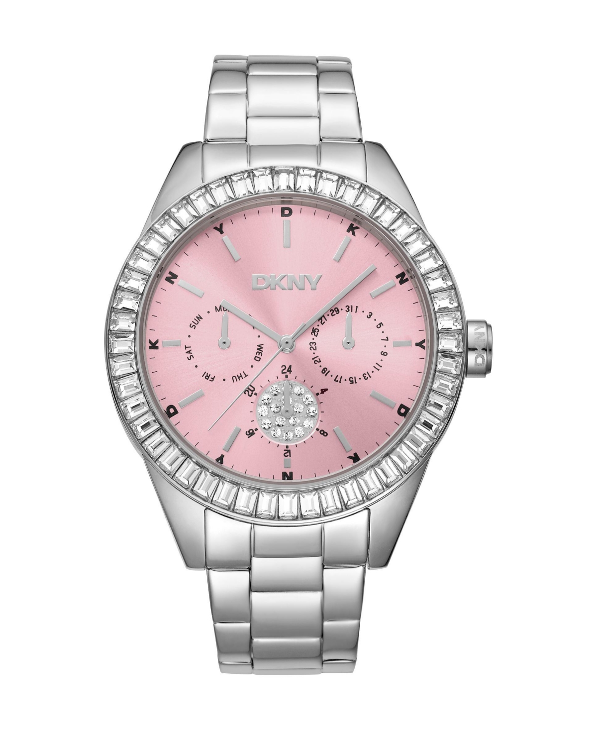 Dkny Women's Quartz Nolita Multi Glitz Stainless Steel Bracelet Watch, 40 mm