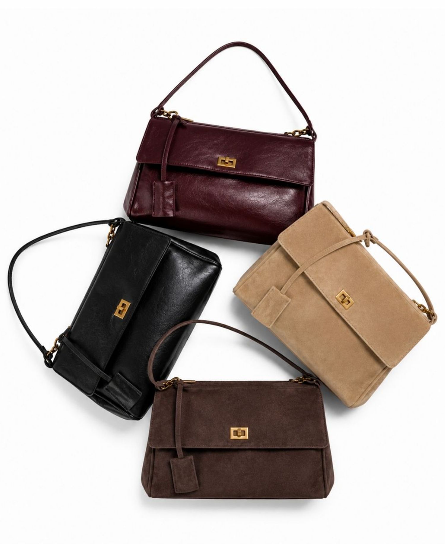 Locked in Traveler Medium Turn-Lock Shoulder Handbag