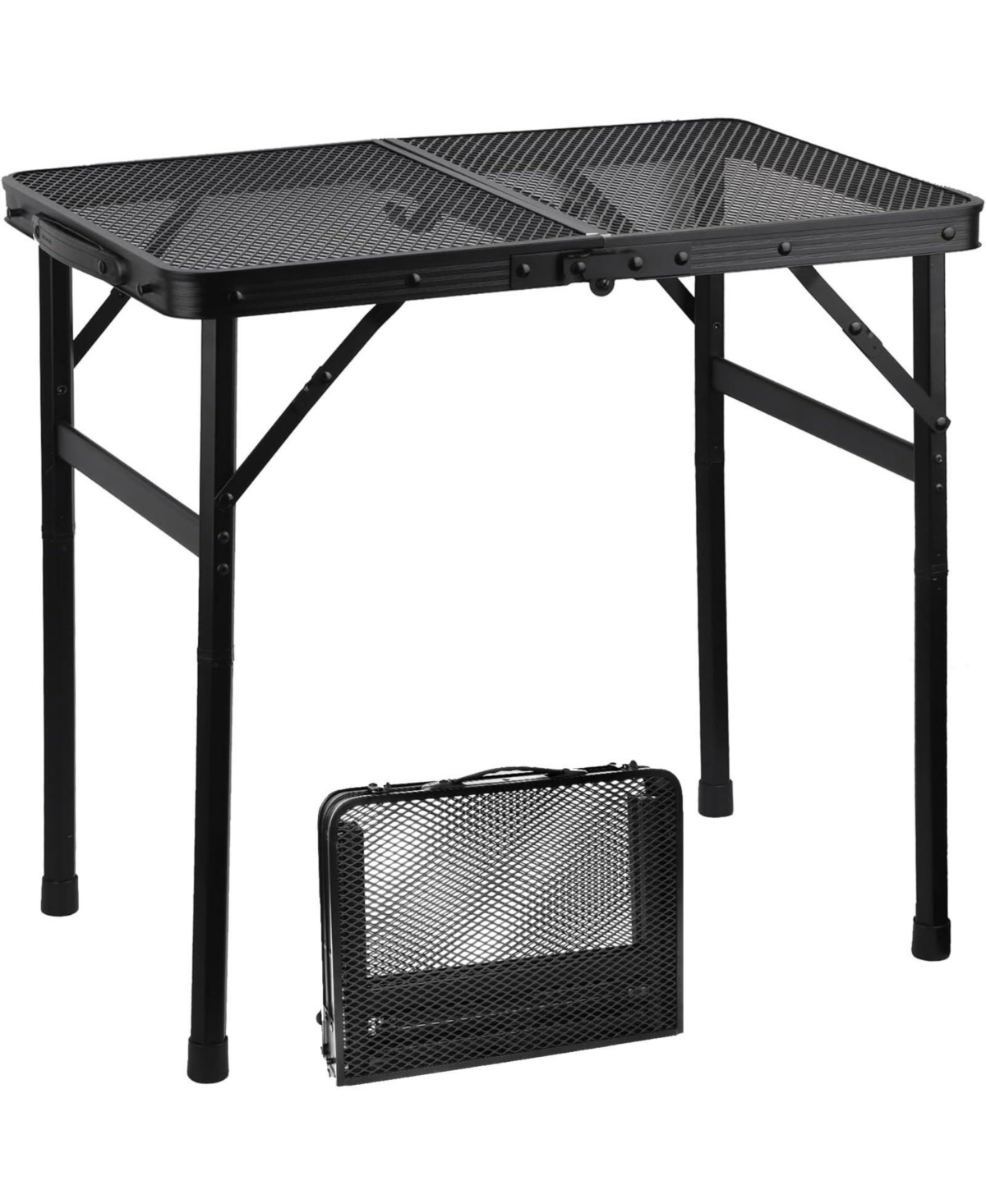 Sportneer Portable Folding Camping Grill Table Lightweight Adjustable Height Outdoor Picnic Bbq - Default