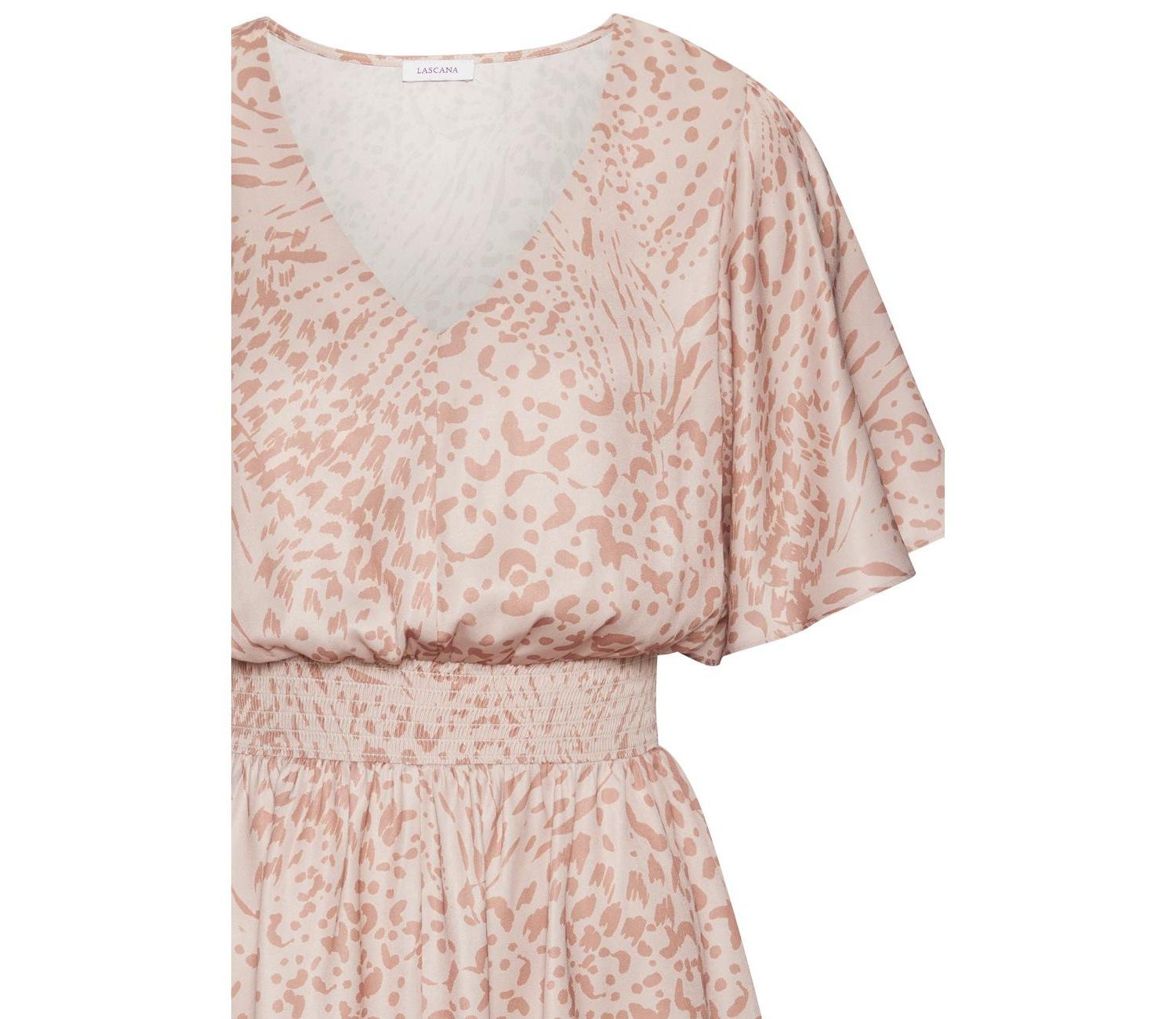 Women's Animal-Print V-Neck Fit-and-Flare Dress