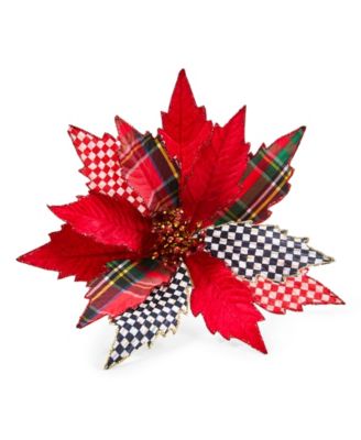 Timeless Tartan Poinsettia Clip
