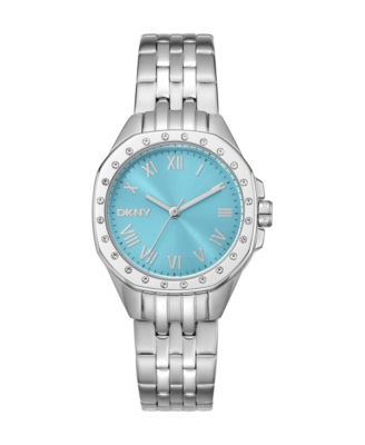 Women's Quartz Brooklyn Mini Silver-Tone Stainless Steel Bracelet Watch, 30mm