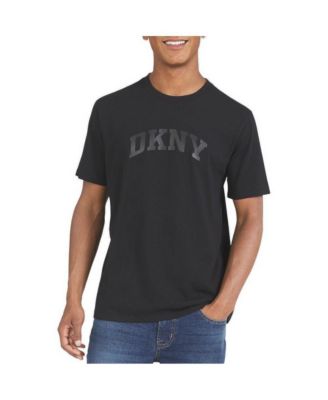 Men's Faux-Leather Logo Stretch Classic-Fit T-Shirt