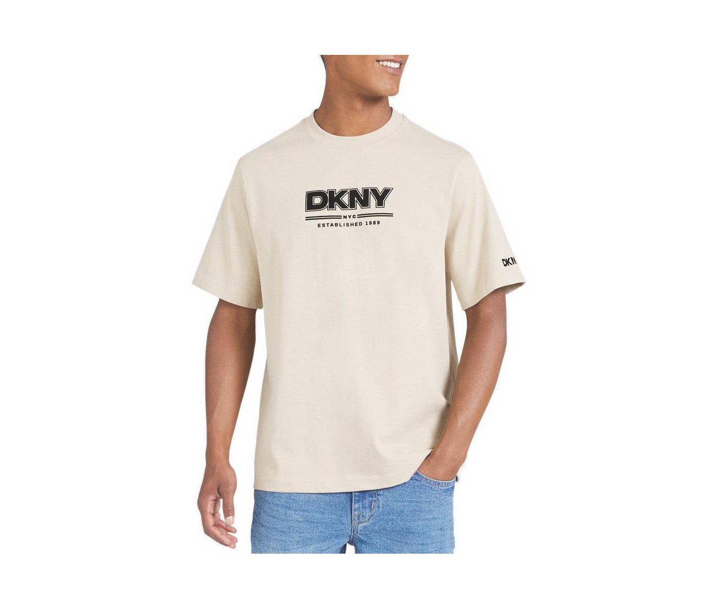 Мужская футболка DKNY Relaxed-Fit Heavyweight Cotton, цвет: Белый — фото 1