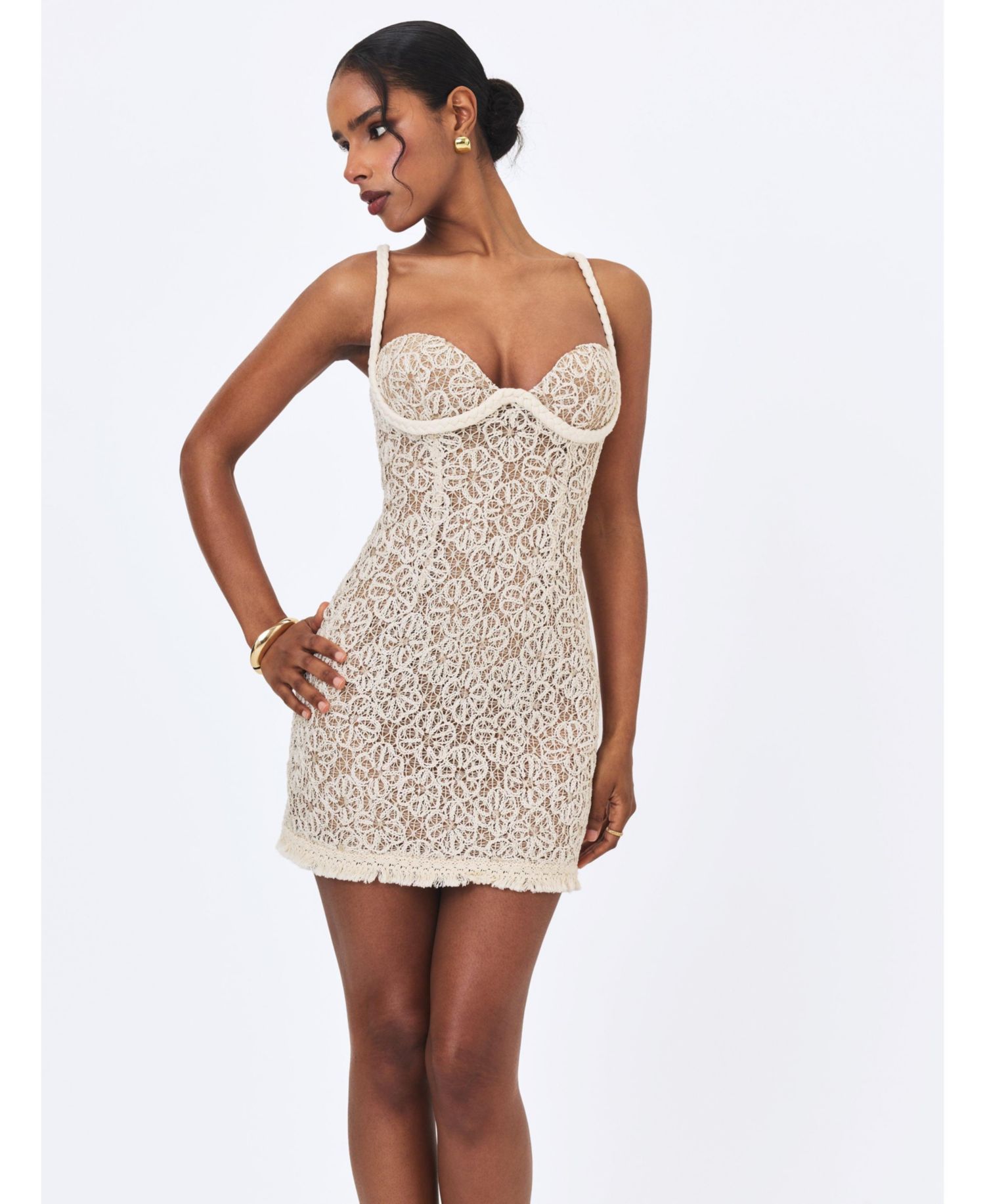 Women's Taliyah Chunky Lace Cocktail Mini Dress