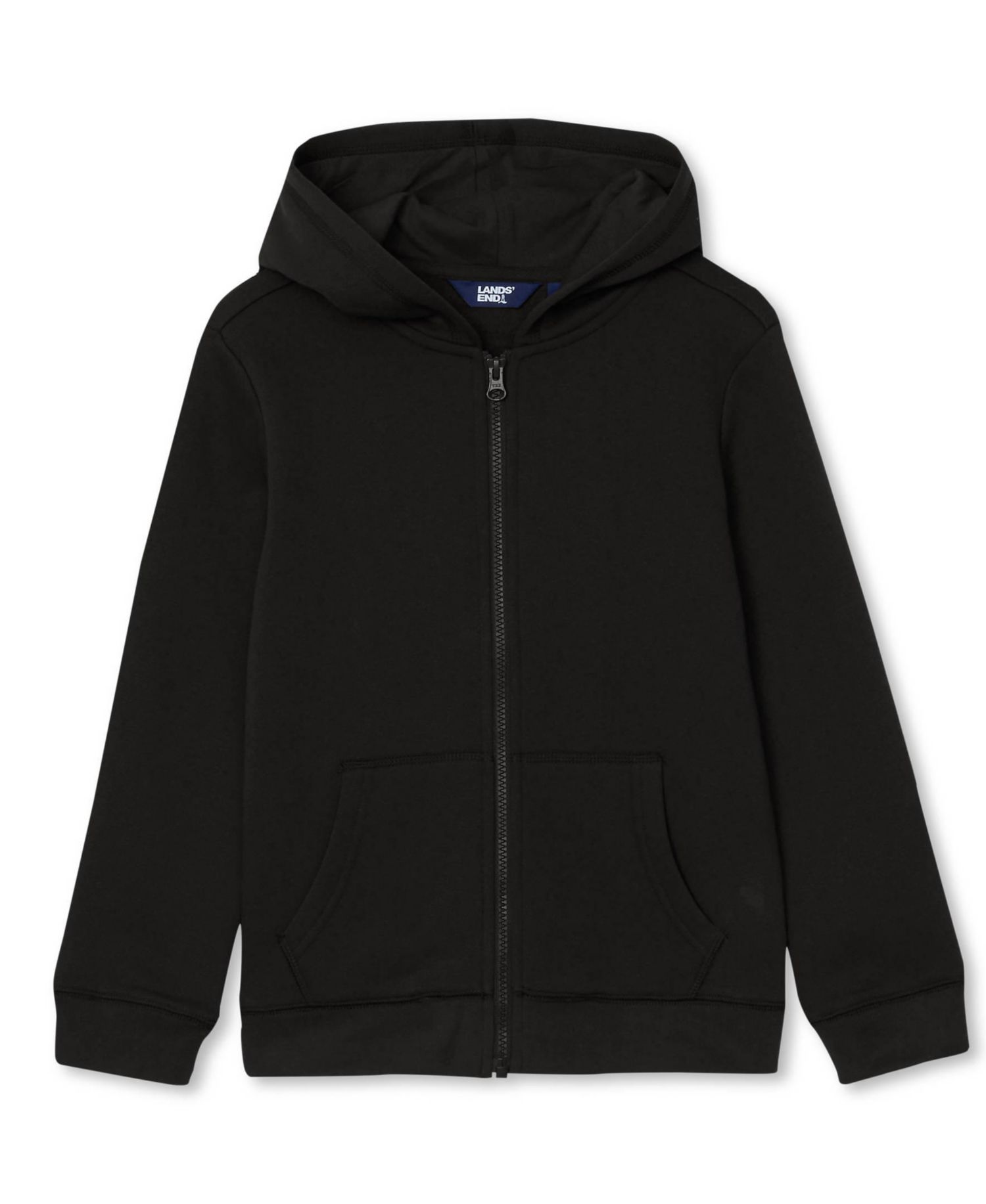 Girls' 4-16 Long-Sleeve Cotton-Blend Fleece Full-Zip Hoodie with Kangaroo Pocket