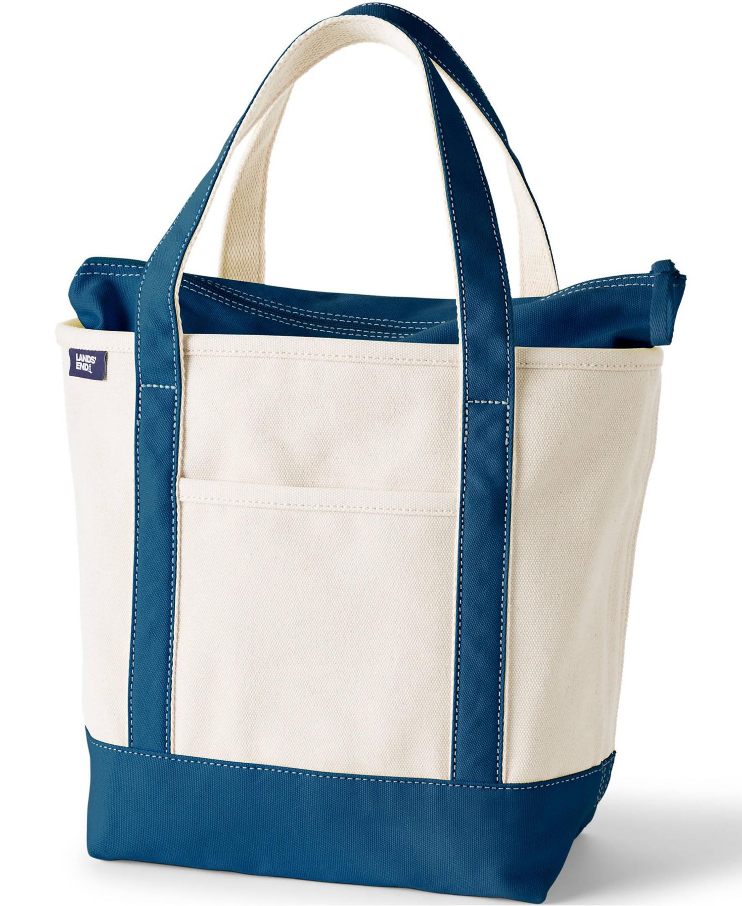 Medium 5 Pocket Zip Top Canvas Tote Bag