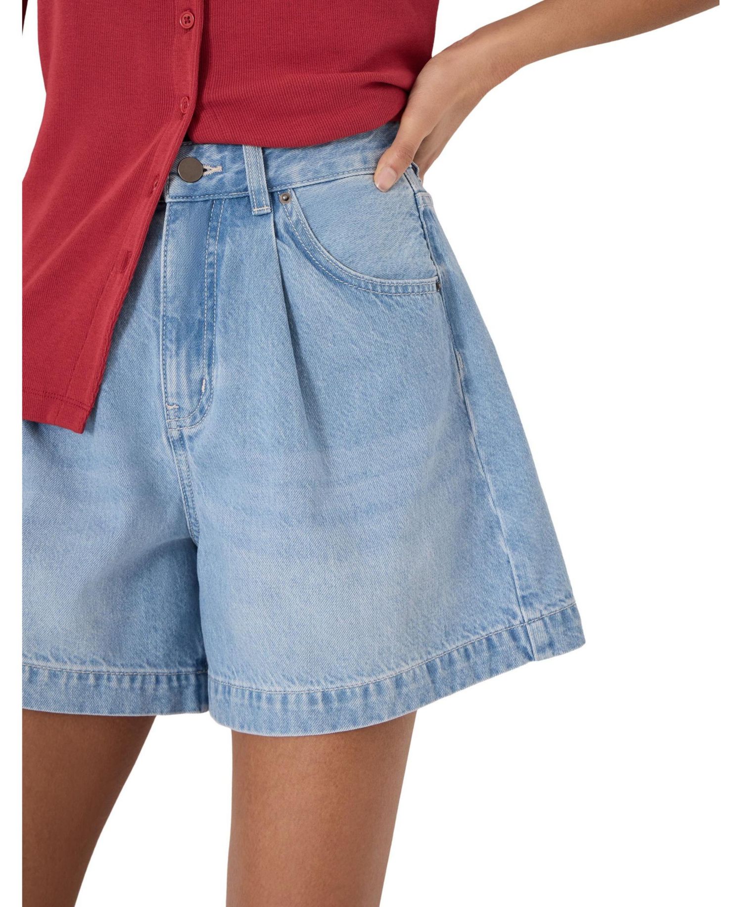 Women's Larissa Pleated Front Denim Shorts