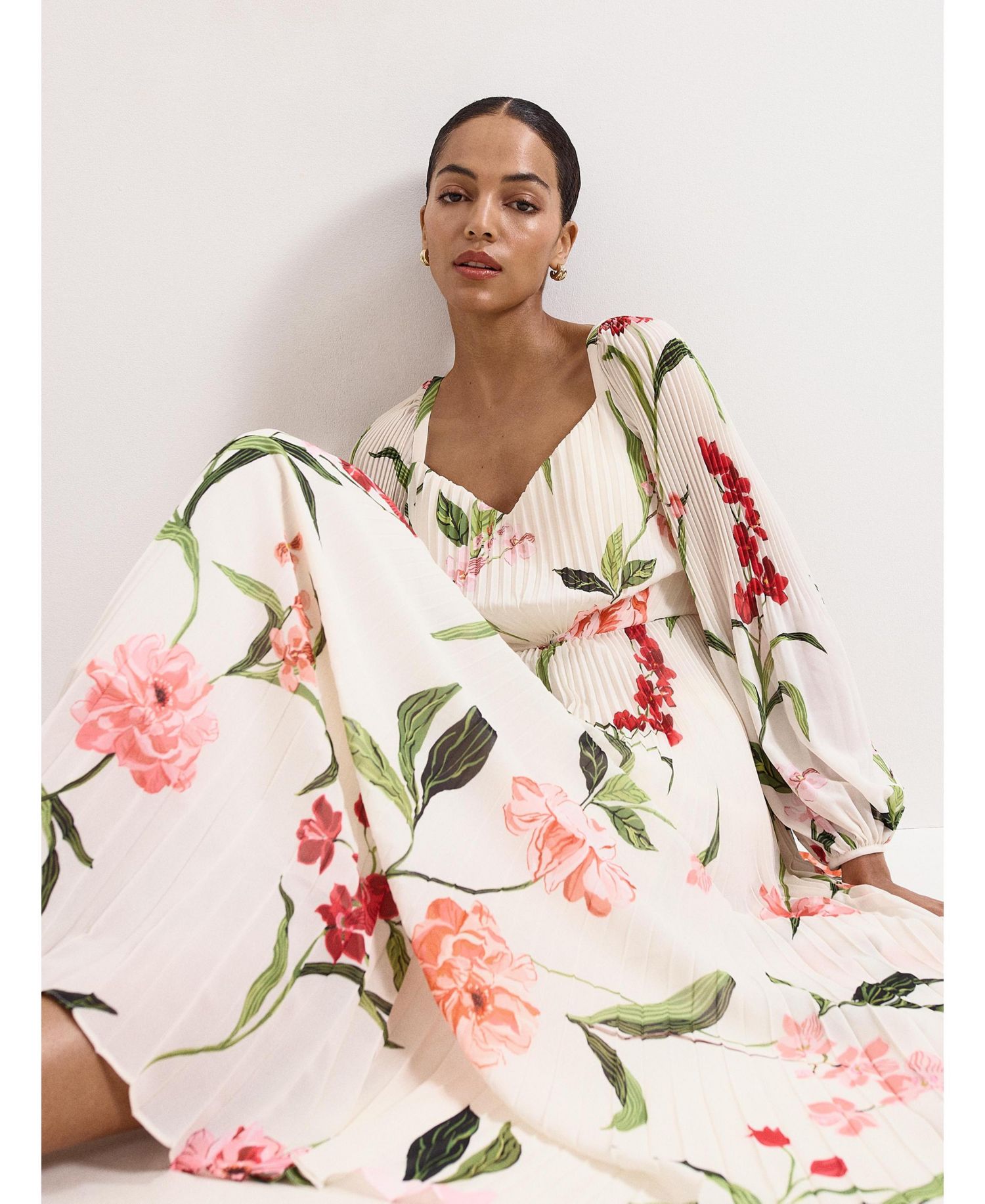 Women's Reanna Floral-Print Wedding Guest Maxi Dress