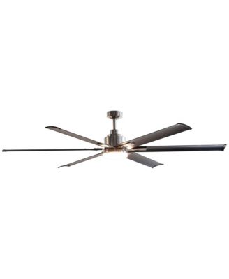 72" Integrated LED Brushed Chrome Ceiling Fan with Light and Remote Control