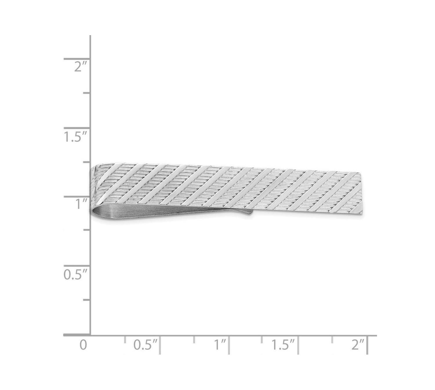 Men's Diagonal Textured Wide Tie Bar