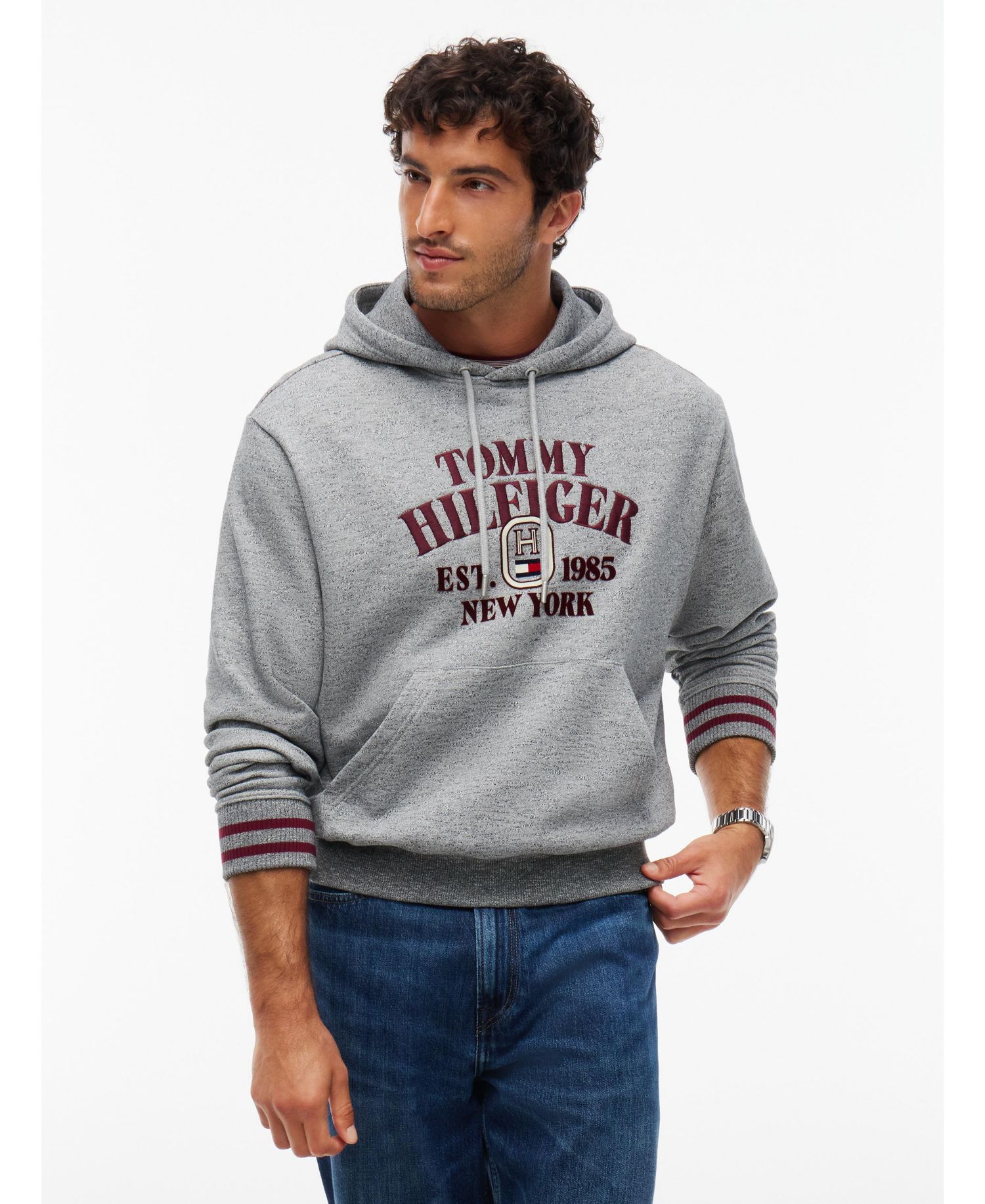 Men's Varsity Embroidered Regular-Fit Hoodie