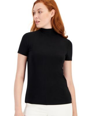 Women's Short-Sleeve Mock-Neck Top
