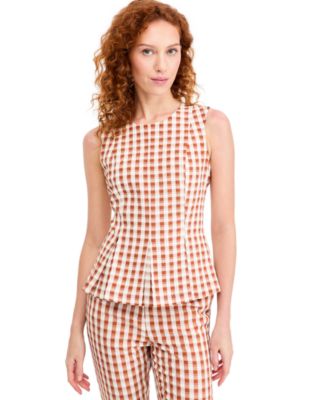 Petite Peplum Sleeveless Blouse