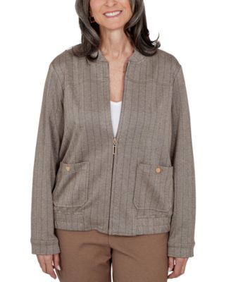 Women's Stripe Bomber Jacket