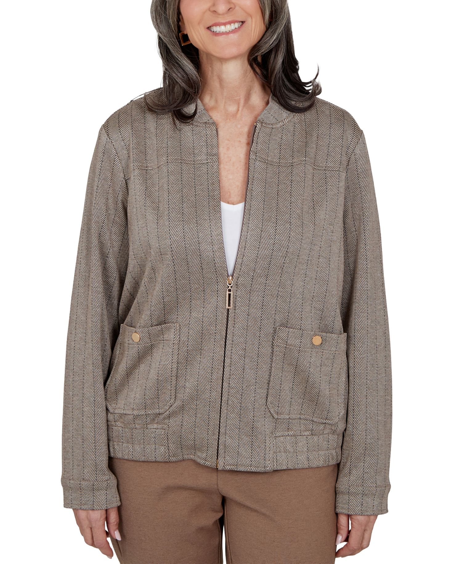 Women's Stripe Bomber Jacket