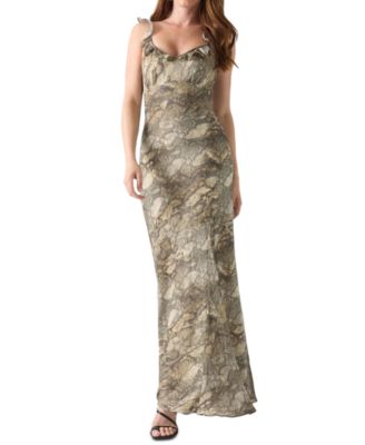 Women's Animal-Print Sweetheart Maxi Dress