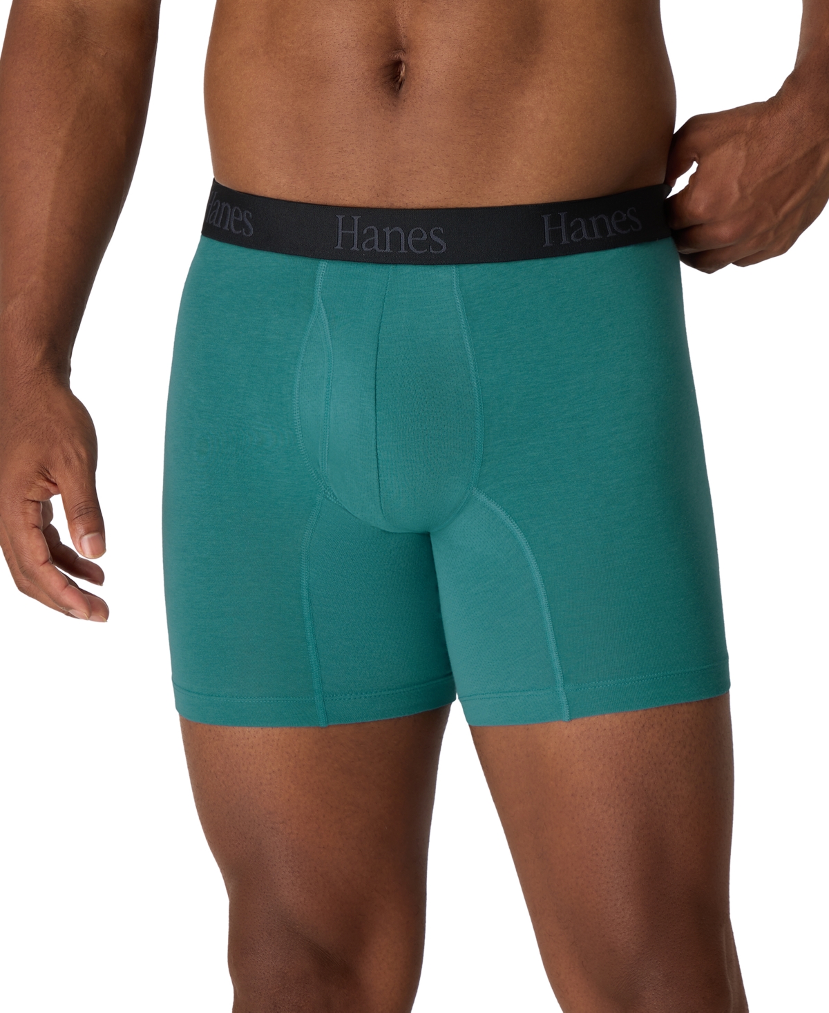 Hanes Men's Ultimate Stretch Cotton-Blend Boxer Briefs, 3-Pack