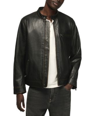Men's Bonneville Full-Grain Moto Leather Jacket