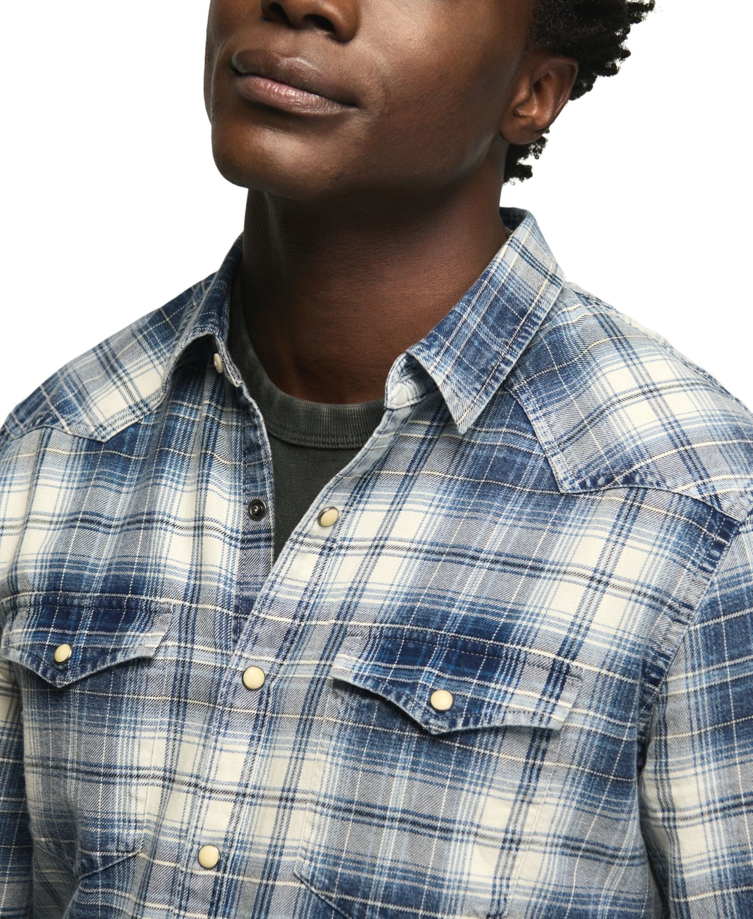 Men's Mesa Long-Sleeve Western Plaid Shirt