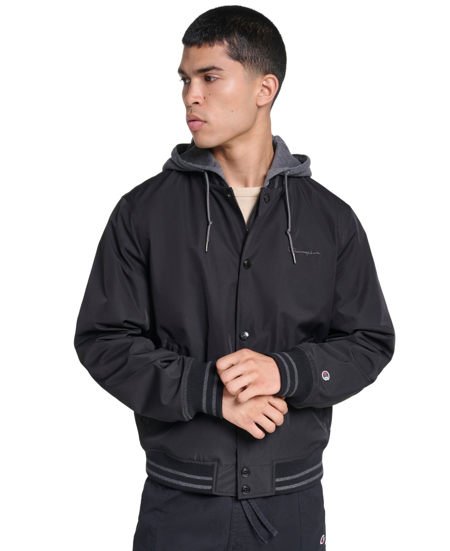 Men's Hooded Varsity Jacket